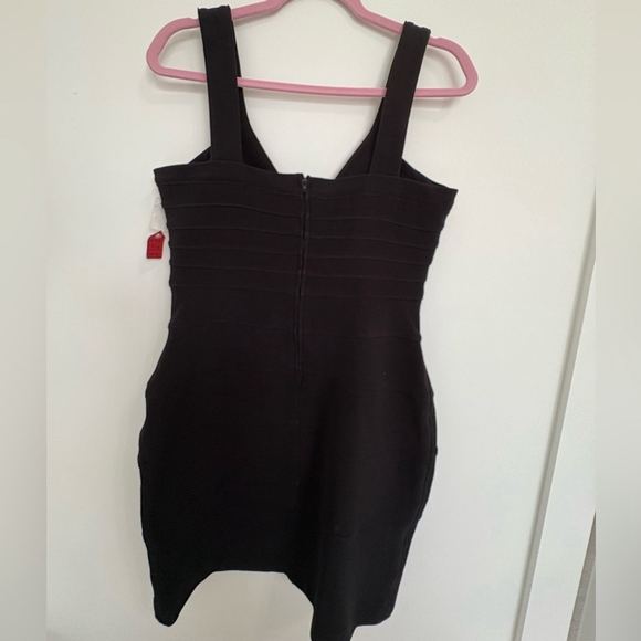 Night Way Collections | Zipper Back Cocktail Dress | Sz L | Black | NWT - Picture 2 of 6